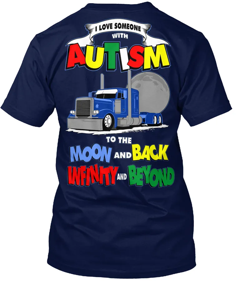 "Truck Driver Autism Moon Back - Jobs t shirt - hoodie"